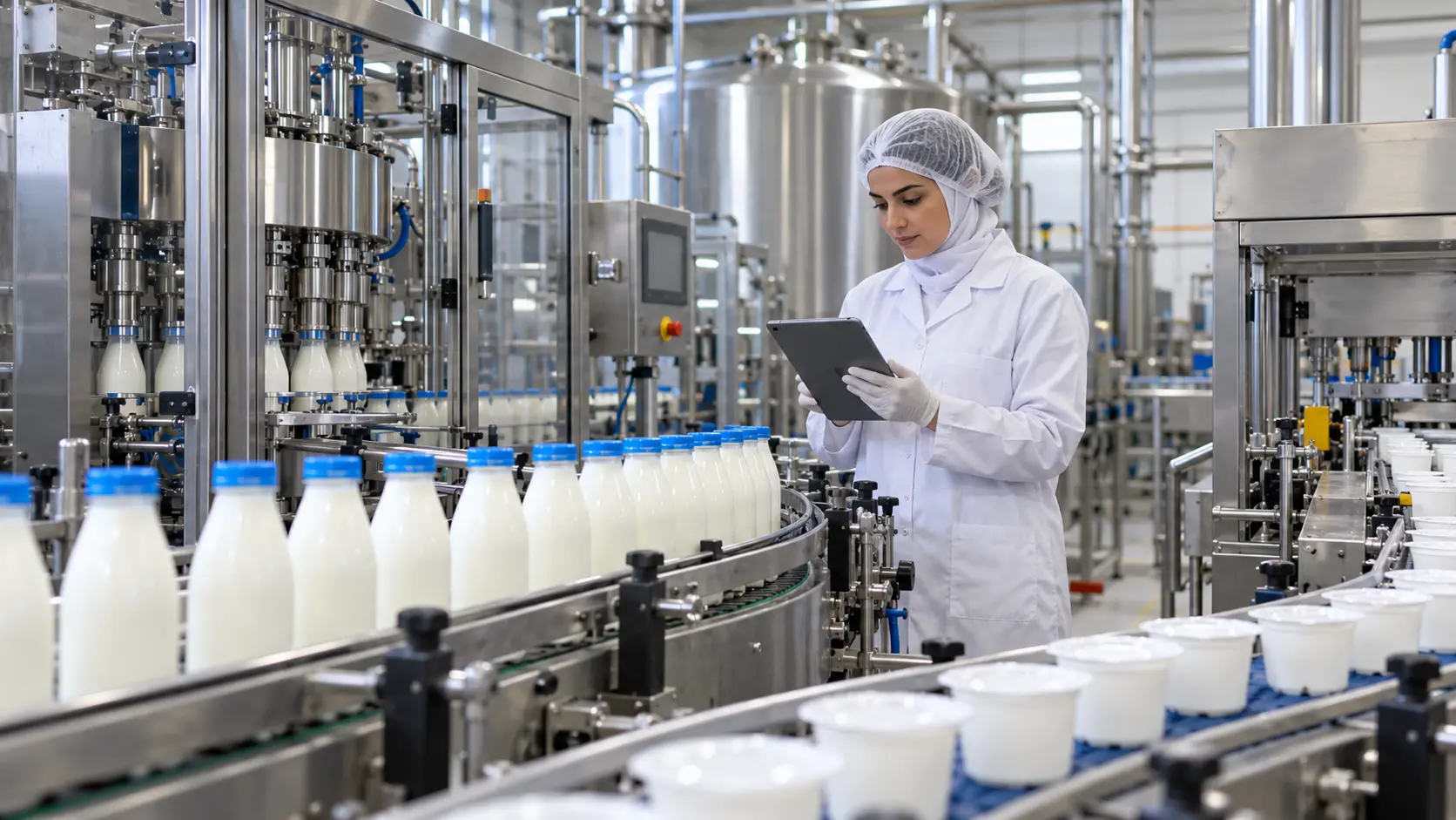 طراحی سایت کارخانه لبنیات با خط تولید و بسته‌بندی مدرن محصولات